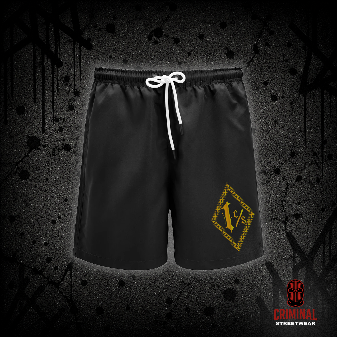 Criminal Streetwear | VERSAC'RIM'E | Badehose | Schwarz