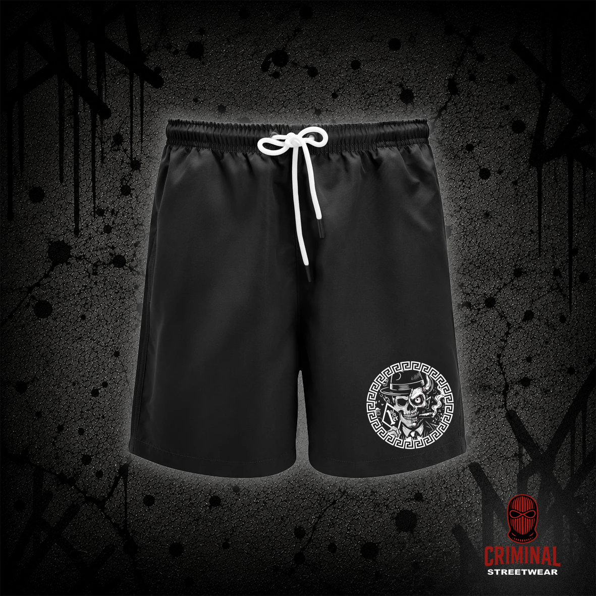 Criminal Streetwear | VERSAC'RIM'E | Badehose | Schwarz