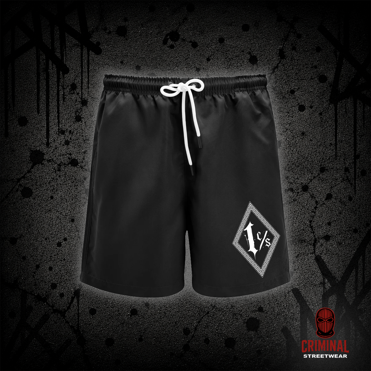 Criminal Streetwear | VERSAC'RIM'E | Badehose | Schwarz
