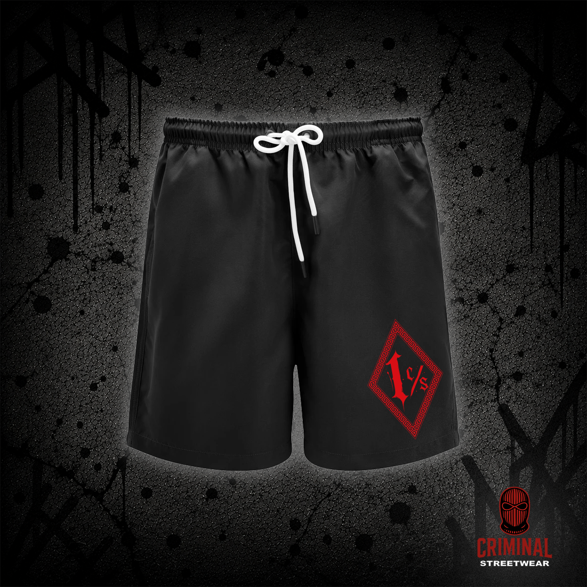Criminal Streetwear | VERSAC'RIM'E | Badehose | Schwarz