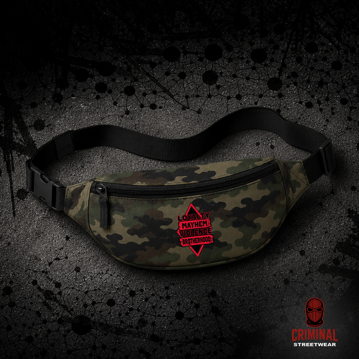Criminal Streetwear | LOYALTY VIOLENCE  Bauchtasche – Camo