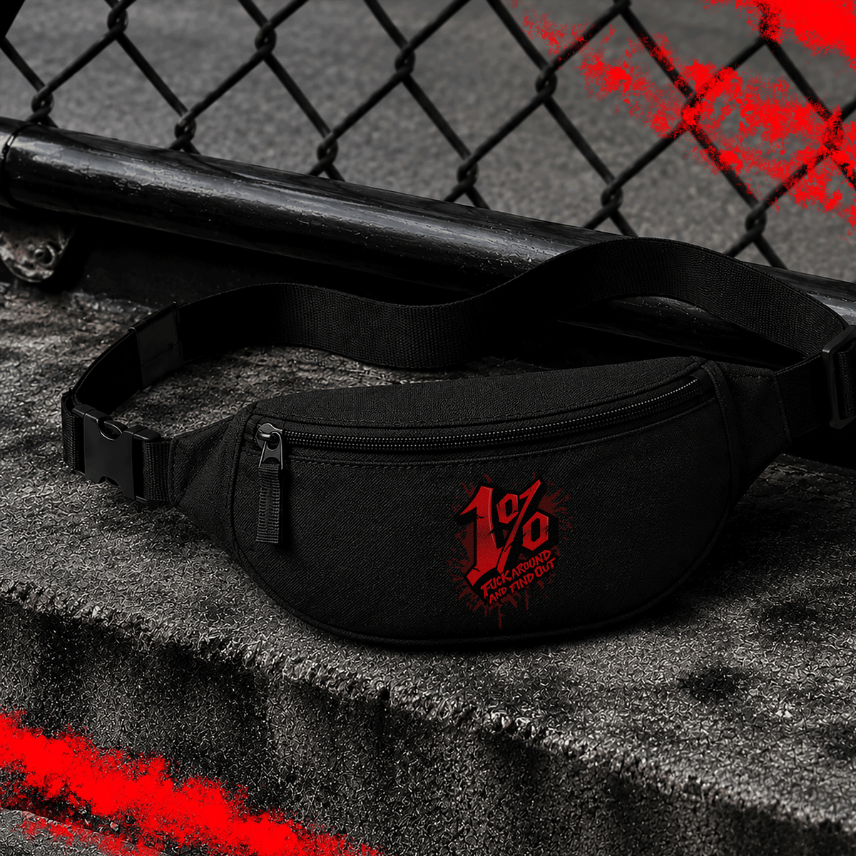 Criminal Streetwear | FUCK AROUND AND FIND OUT | Bauchtasche | Black