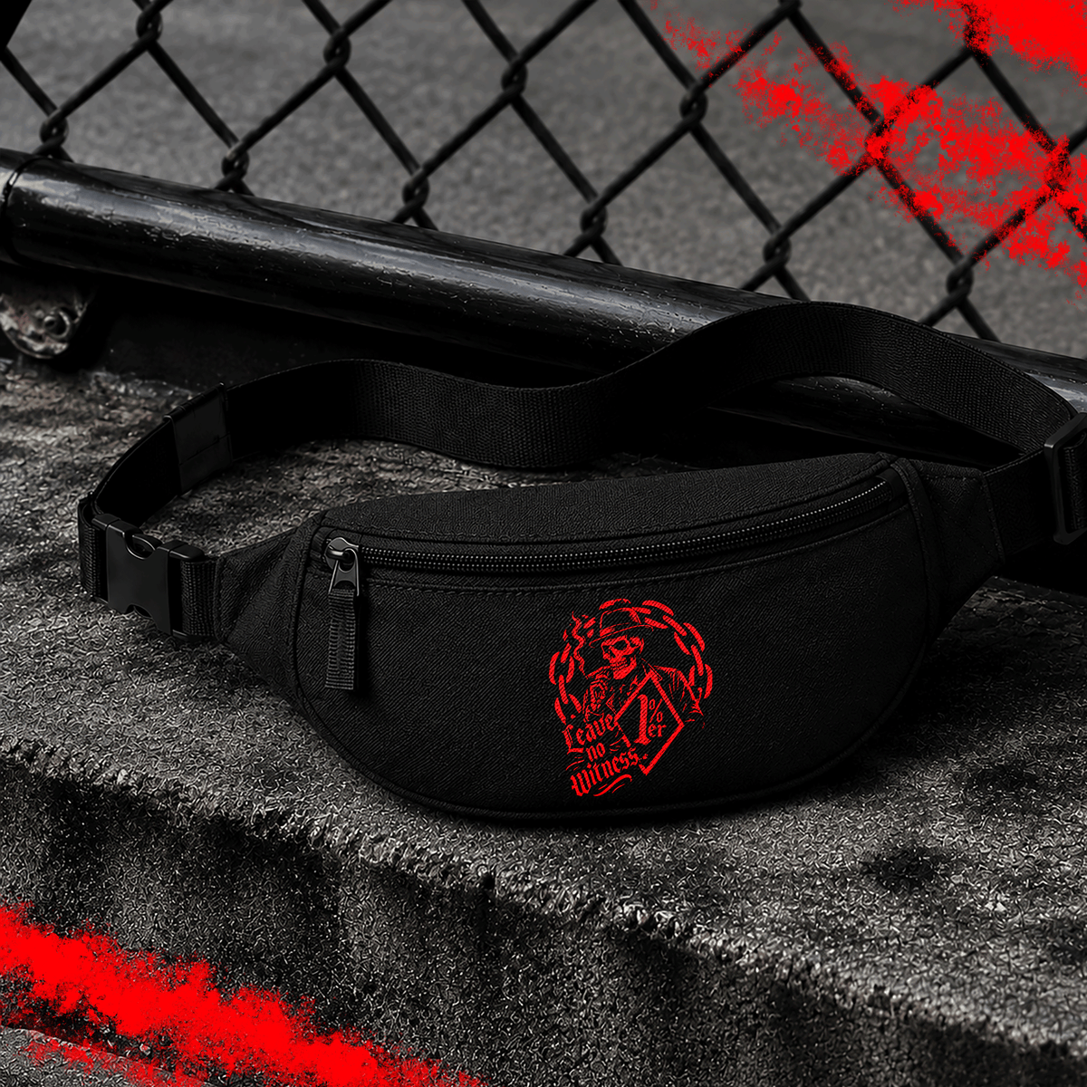 Criminal Streetwear | LEAVE NO WITNESS | Bauchtasche | Black