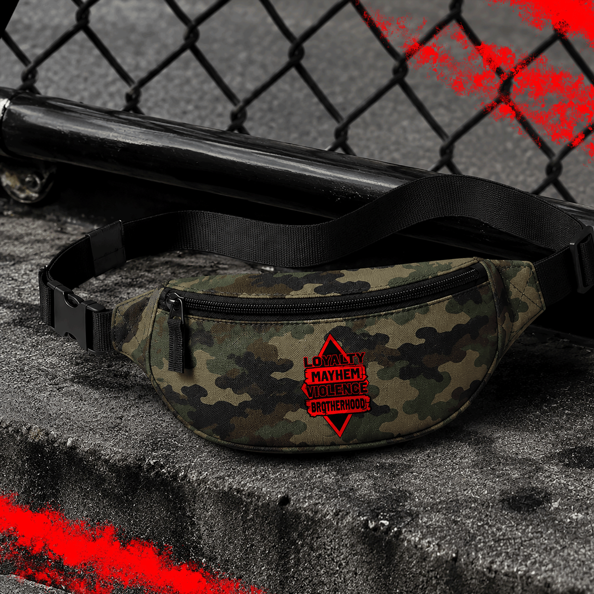 Criminal Streetwear | LOYALTY-VIOLENCE | Bauchtasche | Camo