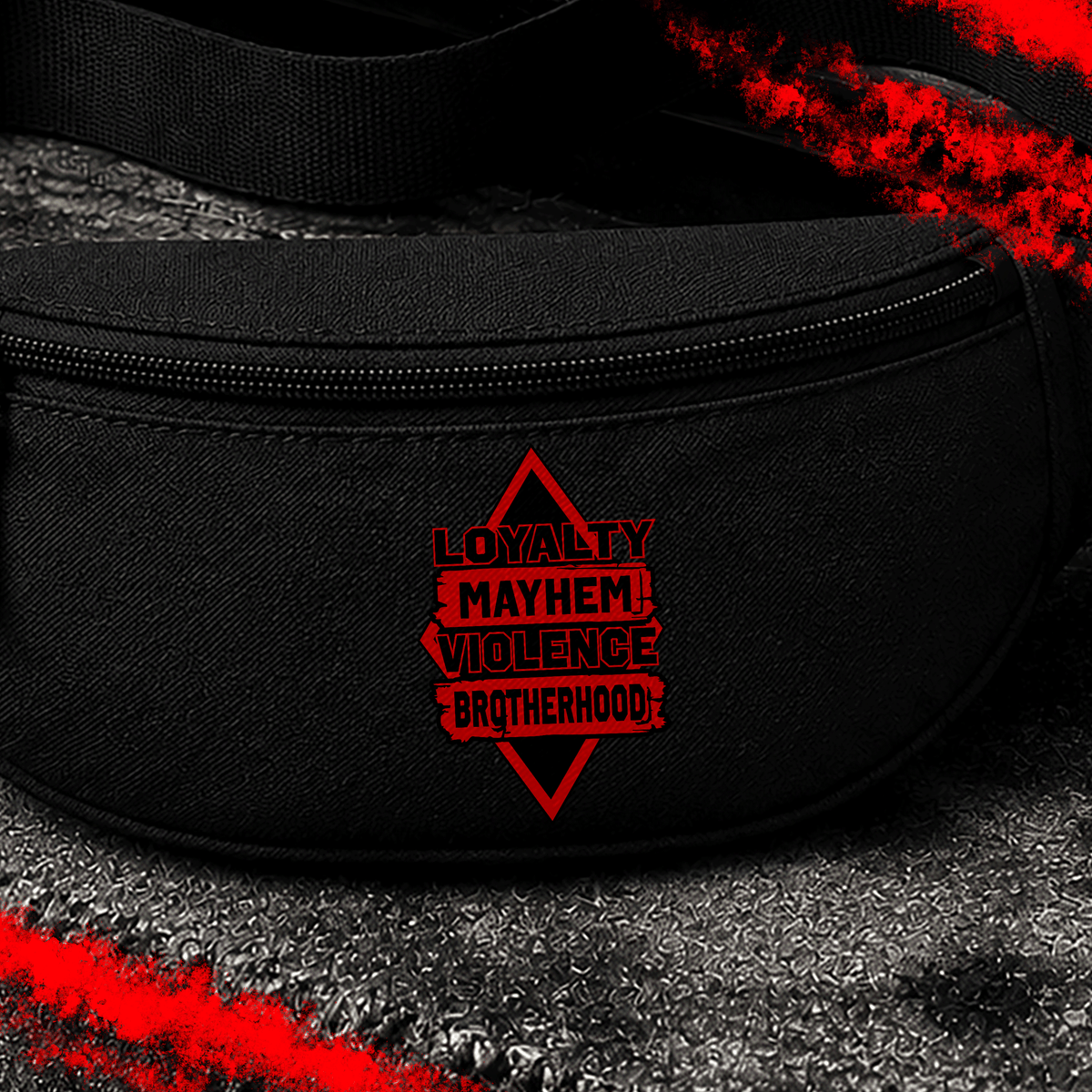 Criminal Streetwear | LOYALTY VIOLENCE | Bauchtasche | Black