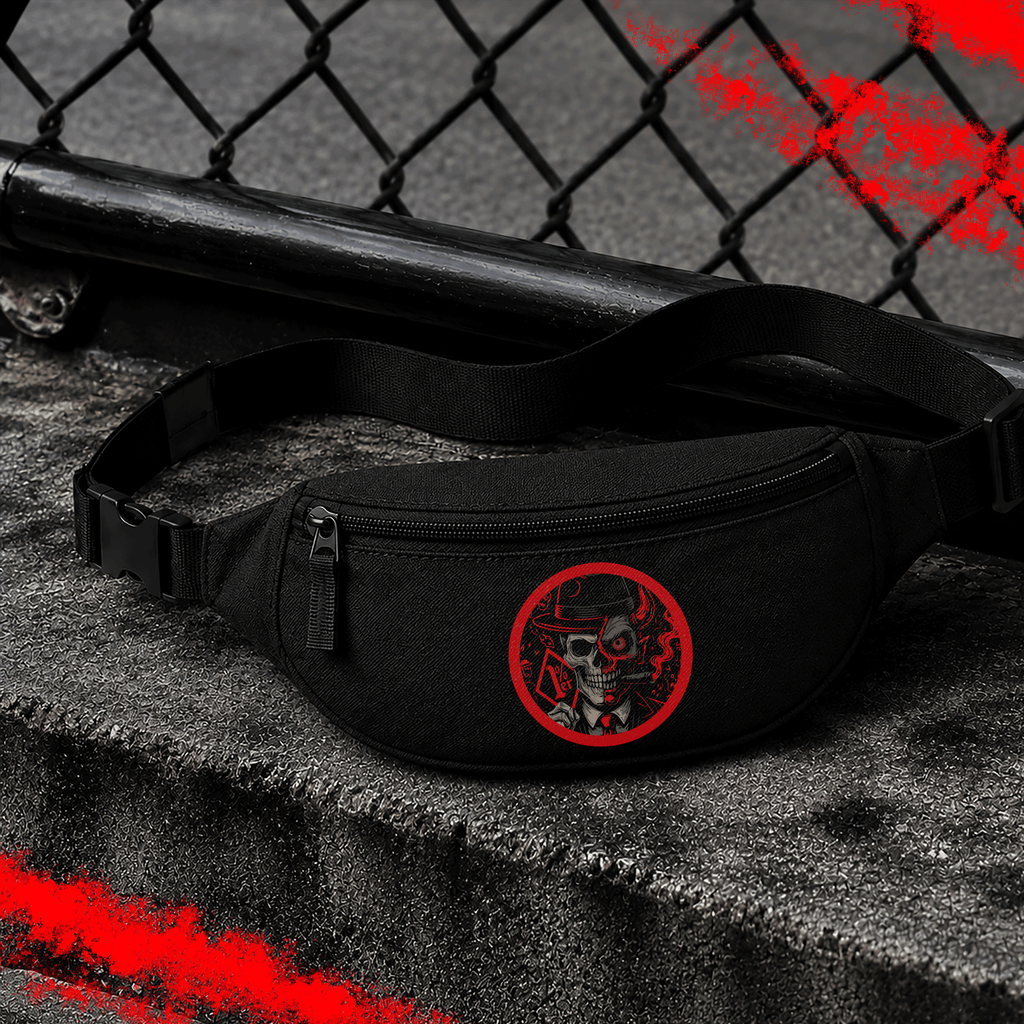 Criminal Streetwear | 1%er - Skull | Bauchtasche | Black