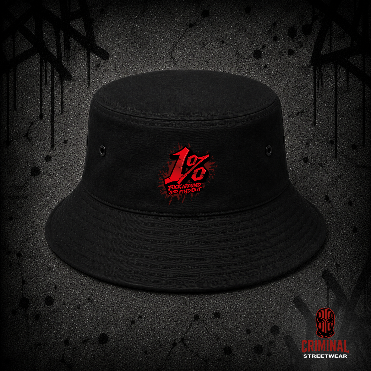 Criminal Streetwear | FUCK AROUND AND FIND OUT Buckethat – Schwarz