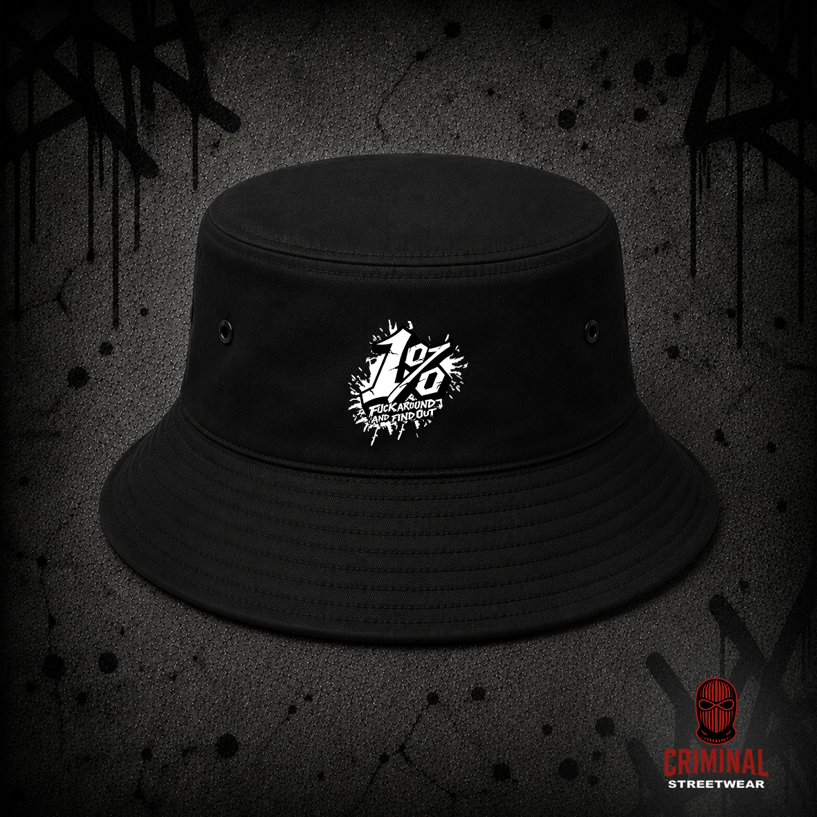 Criminal Streetwear | FUCK AROUND AND FIND OUT Buckethat – Schwarz