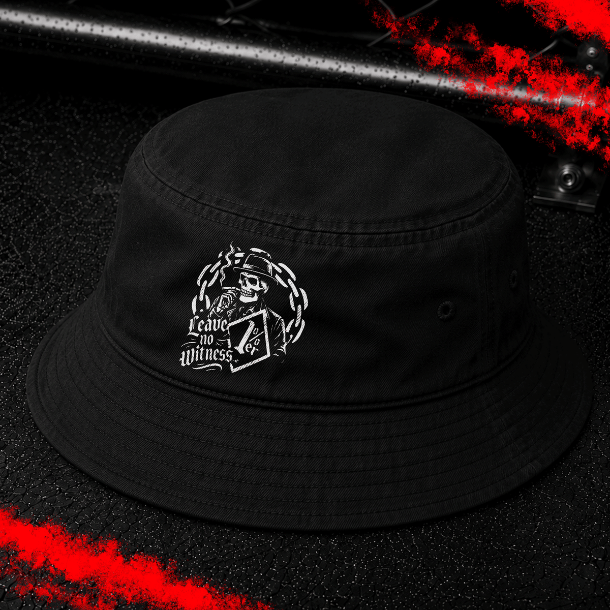 Criminal Streetwear | LEAVE NO WITNESS | Buckethat | Black