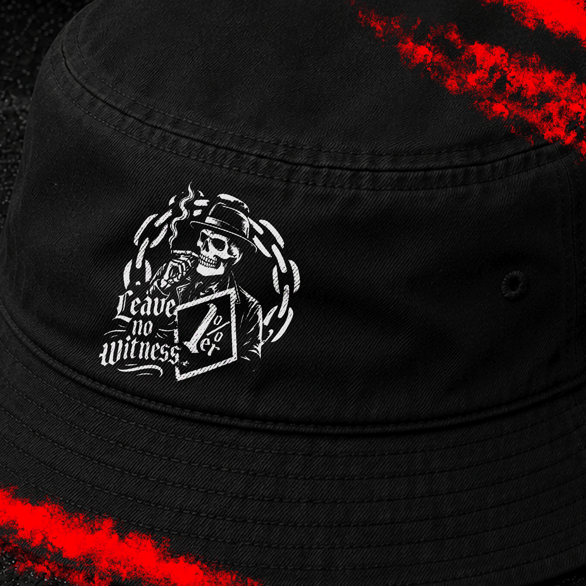 Criminal Streetwear | LEAVE NO WITNESS | Buckethat | Black