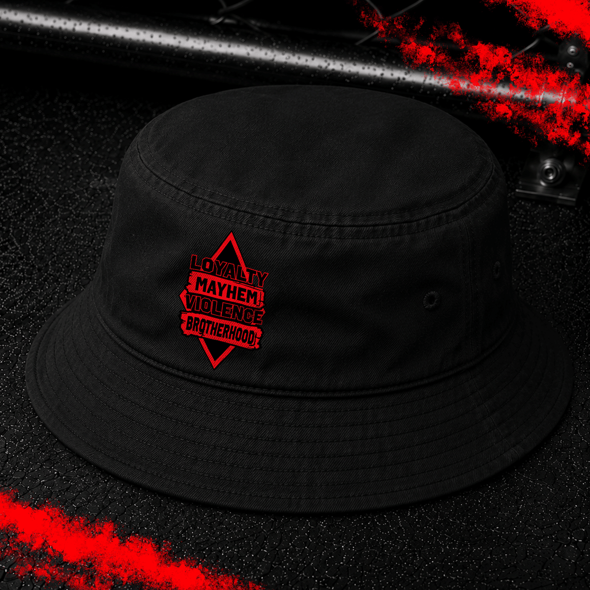 Criminal Streetwear | LOYALTY-VIOLENCE | Buckethat | Black