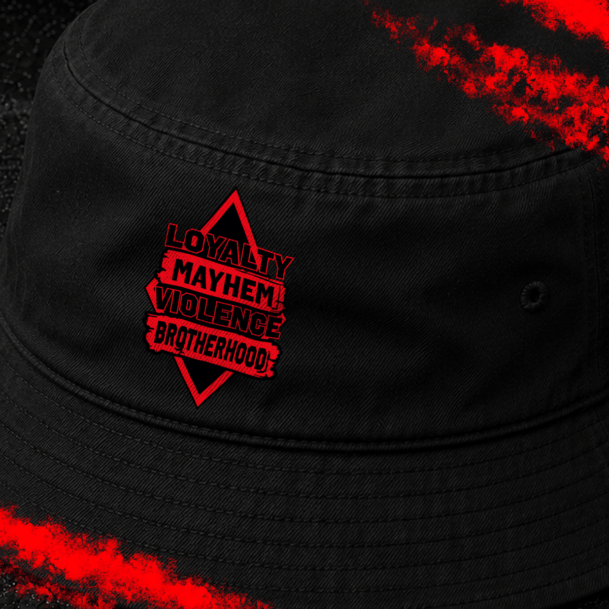 Criminal Streetwear | LOYALTY-VIOLENCE | Buckethat | Black