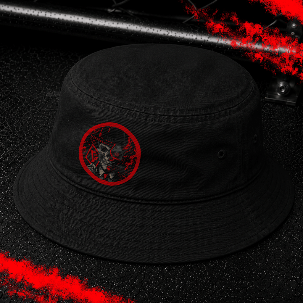 Criminal Streetwear | 1%er-Skull | Buckethat | Black