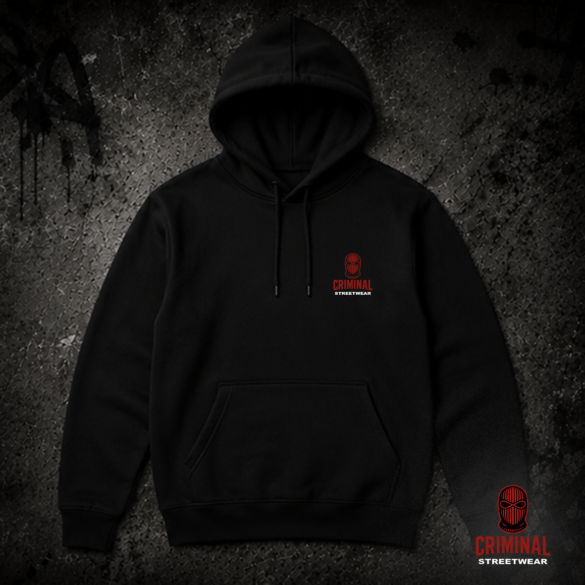 Criminal Streetwear |  HOODIE - Black