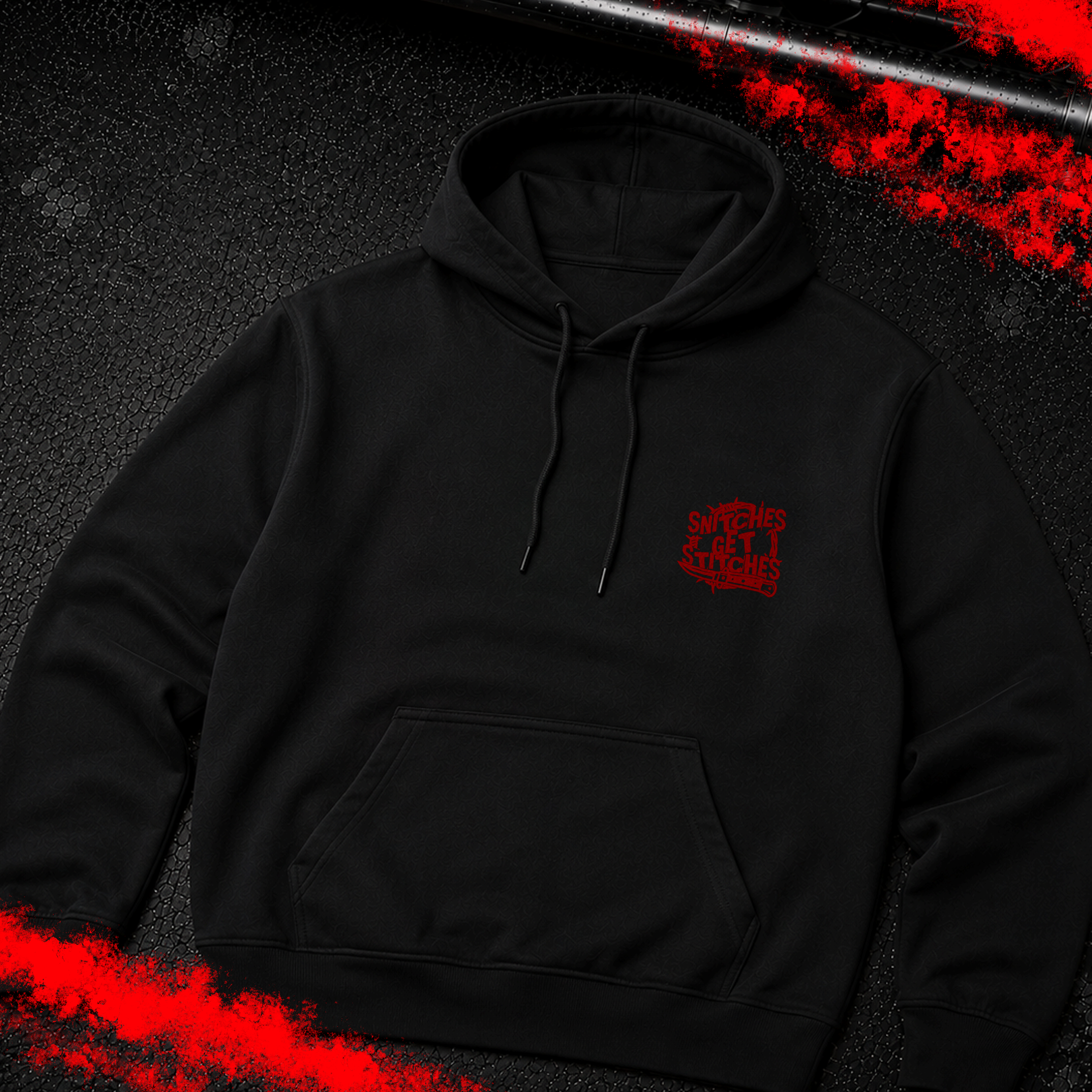 Criminal Streetwear | SNITCHES GET STITCHES | Black