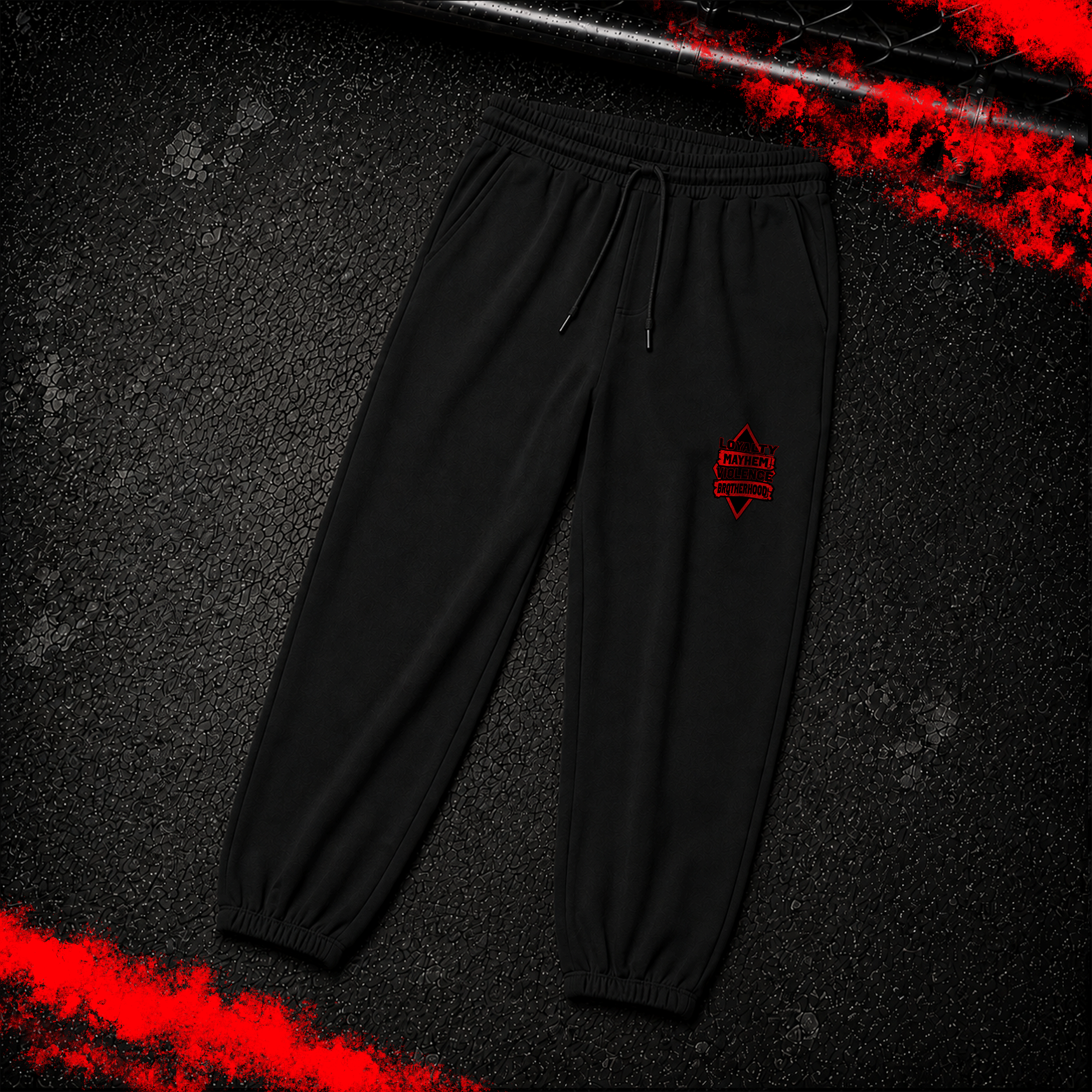 CRIMINAL STREETWEAR | Loayalty-Violence | Jogginghose | Black
