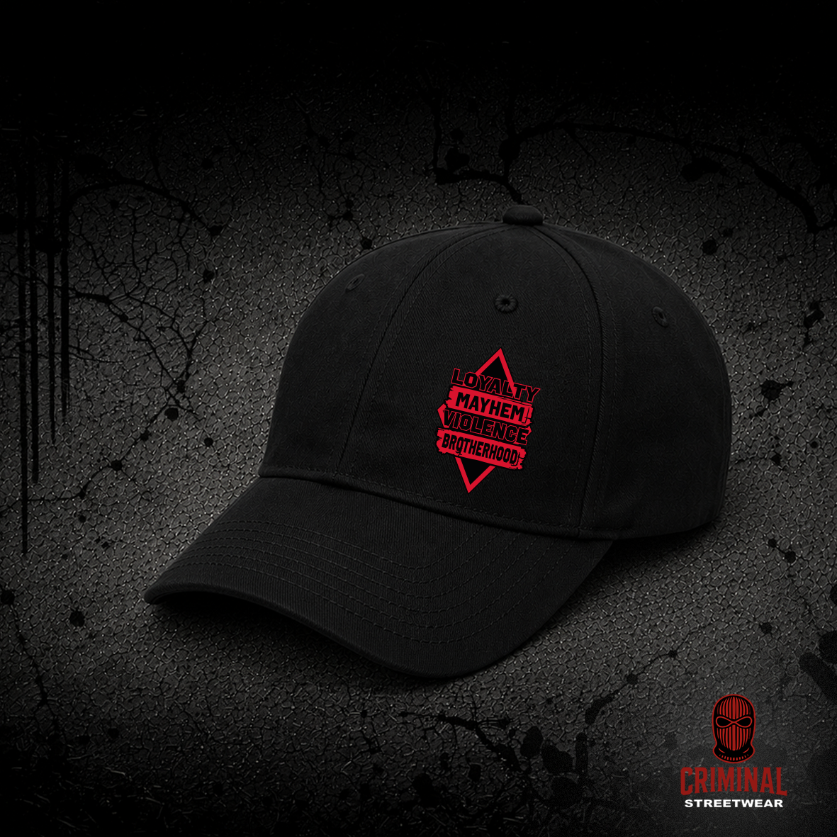 Criminal Streetwear | LOYALTY-VIOLENCE Cap - Black