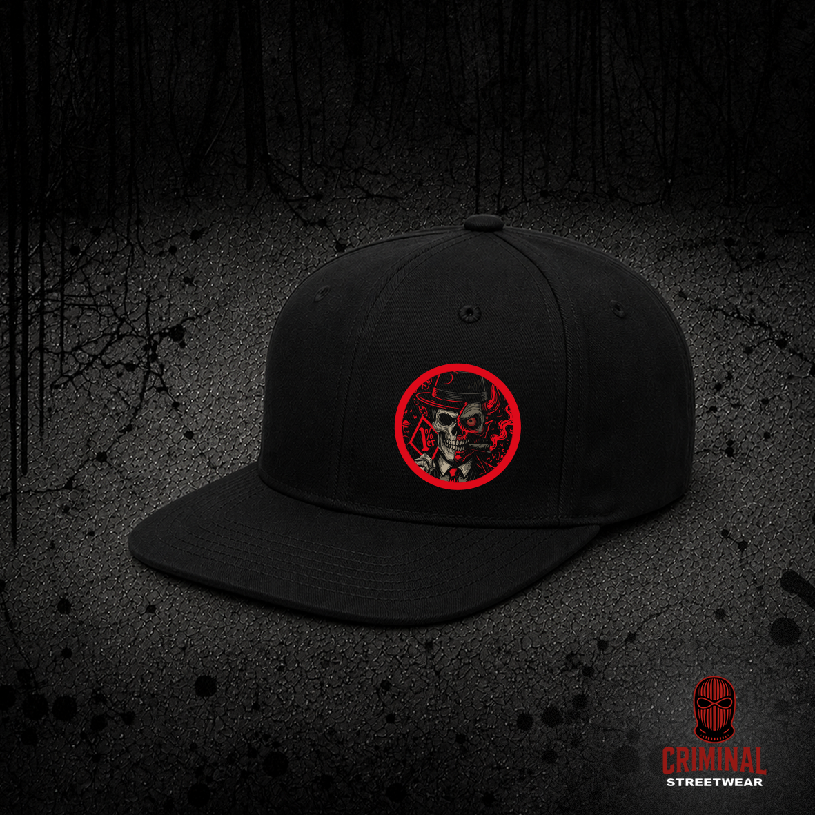 Criminal Streetwear | 1%er SKULL Cap - Black