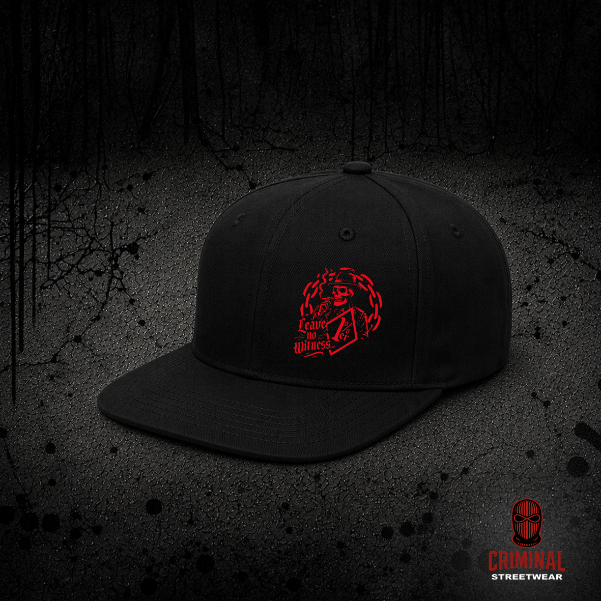 Criminal Streetwear | LEAVE NO WITNESS Cap - Black