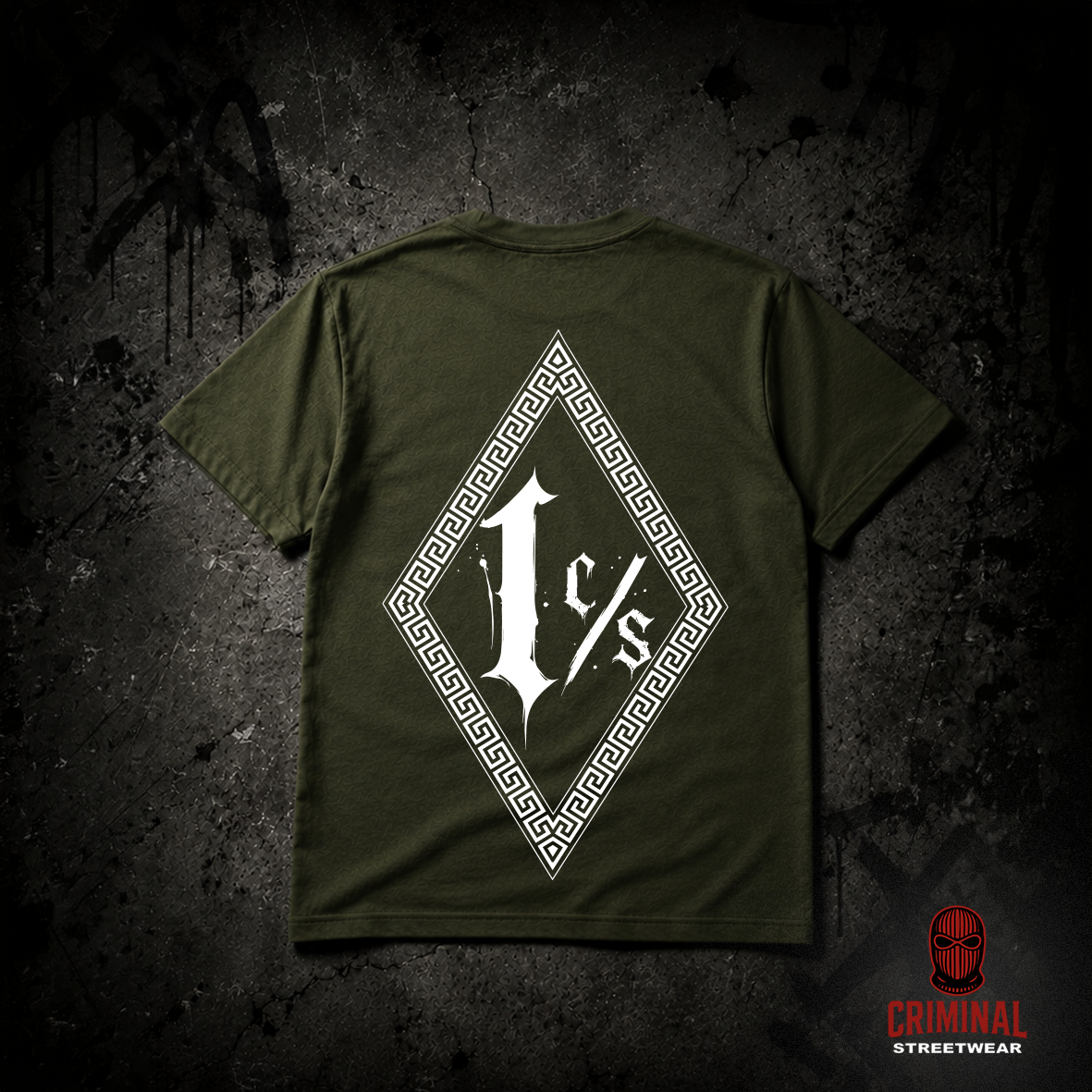 Criminal Streetwear | VERSAC'RIM'E | Tshirt | Oliv
