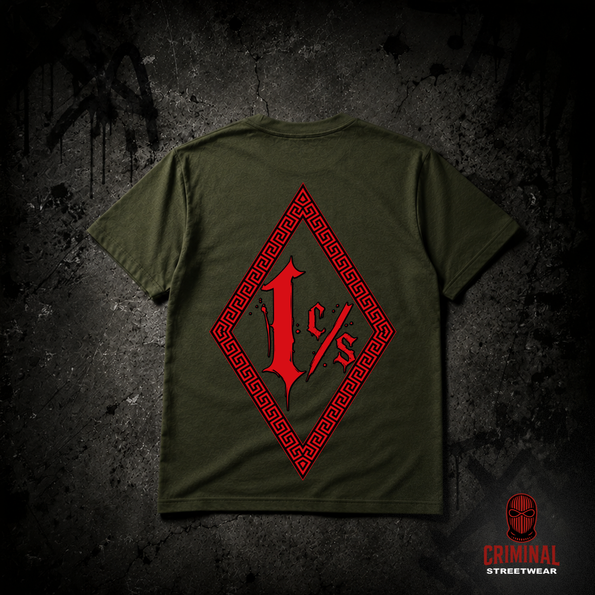 Criminal Streetwear | VERSAC'RIM'E | Tshirt | Oliv