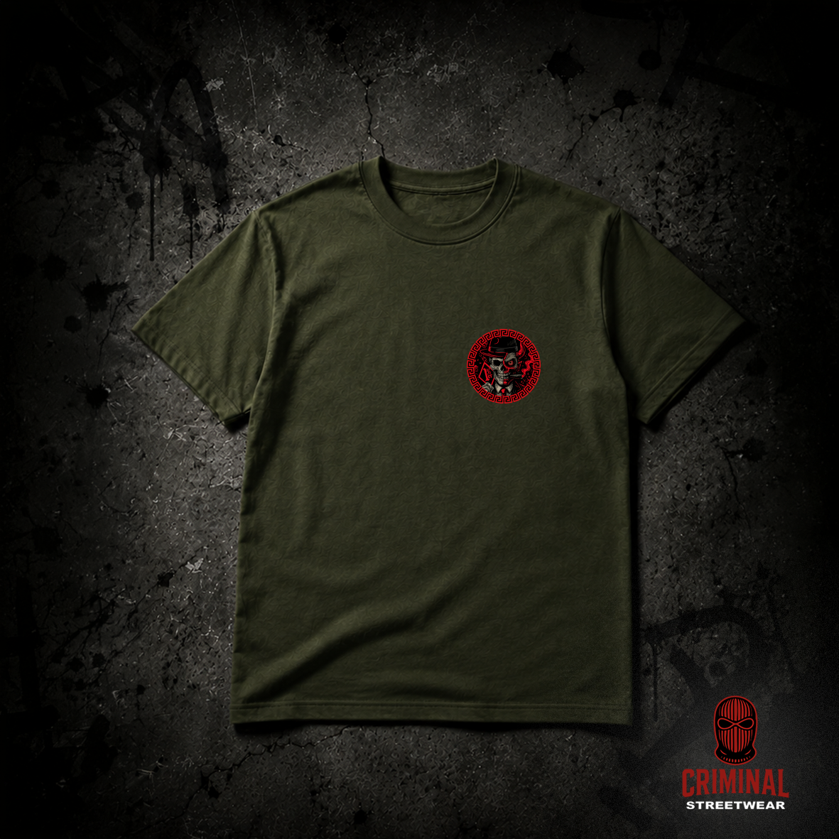 Criminal Streetwear | VERSAC'RIM'E | Tshirt | Oliv