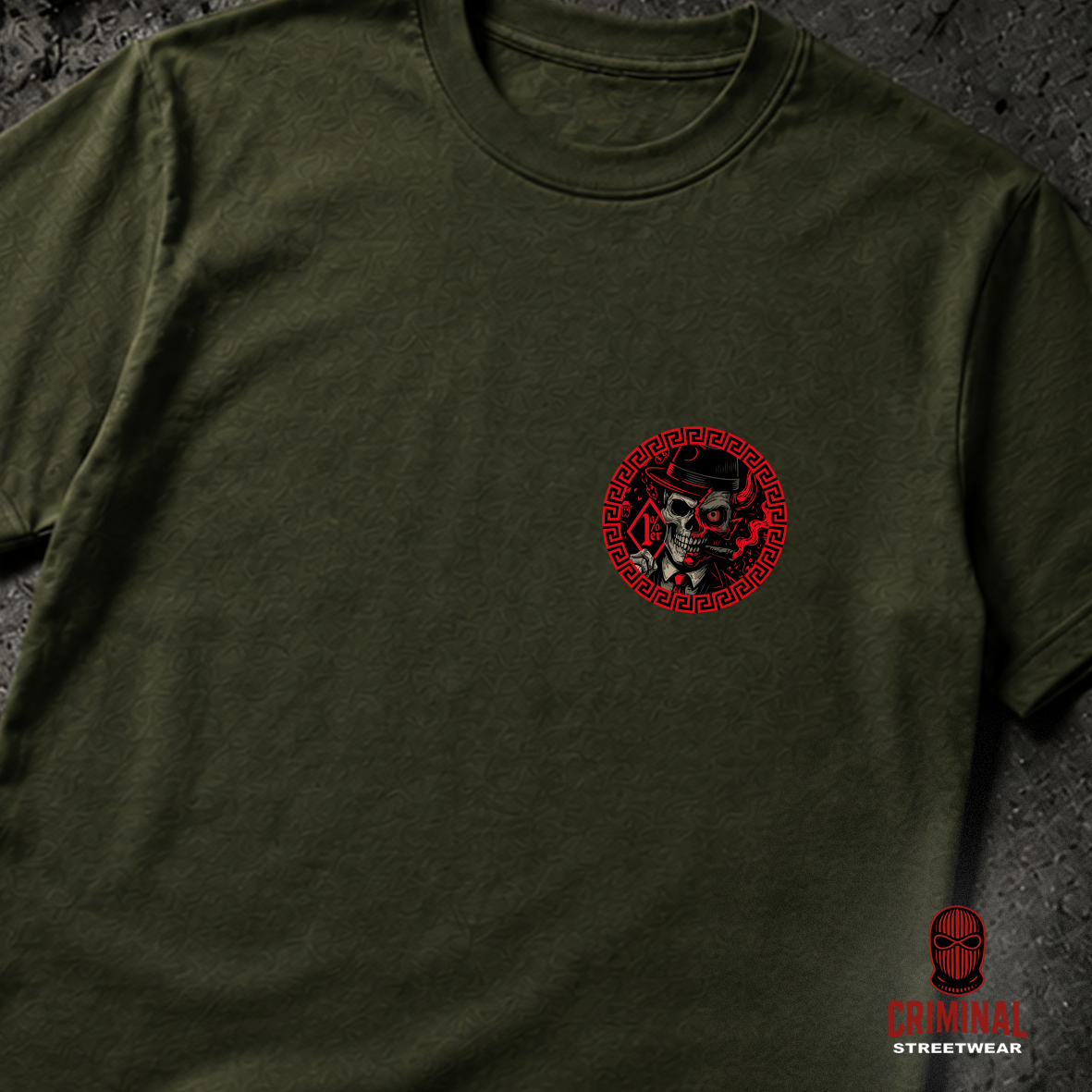 Criminal Streetwear | VERSAC'RIM'E | Tshirt | Oliv