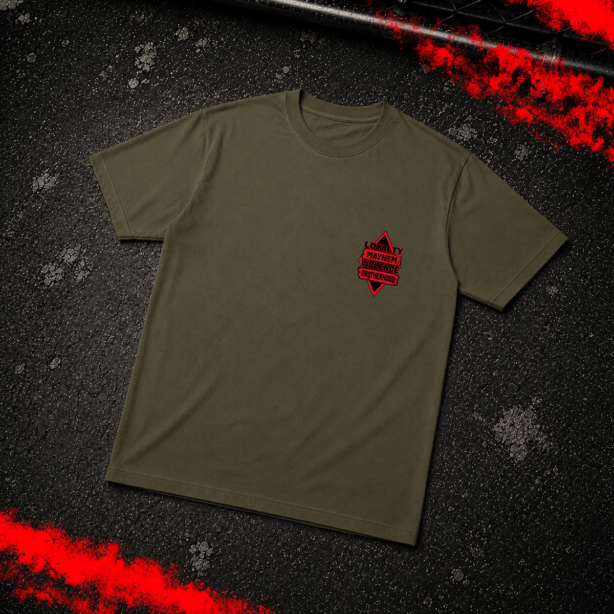 Criminal Streetwear | LOYALTY-VIOLENCE | T-Shirt | Oliv