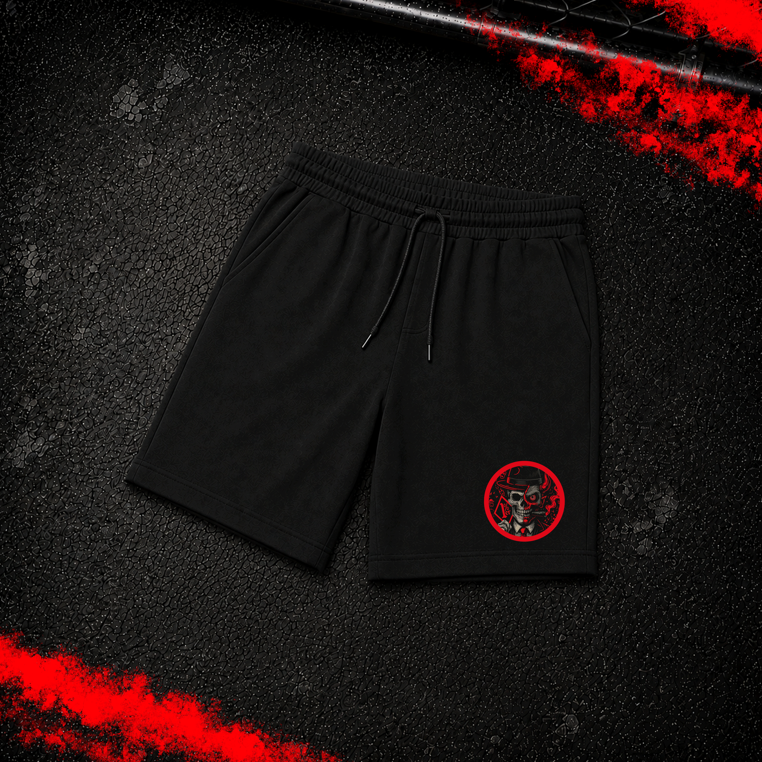 Criminal Streetwear | 1%er SKULL | Shorts | Black