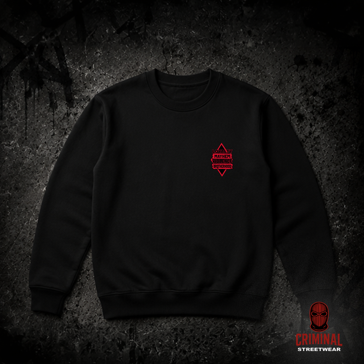 Criminal Streetwear | LOYALTY-VIOLENCE Sweater – Black