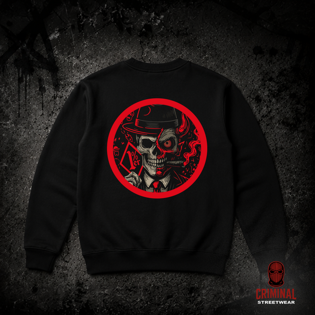 Criminal Streetwear | SNITCHES GET STITCHES Sweater – Black