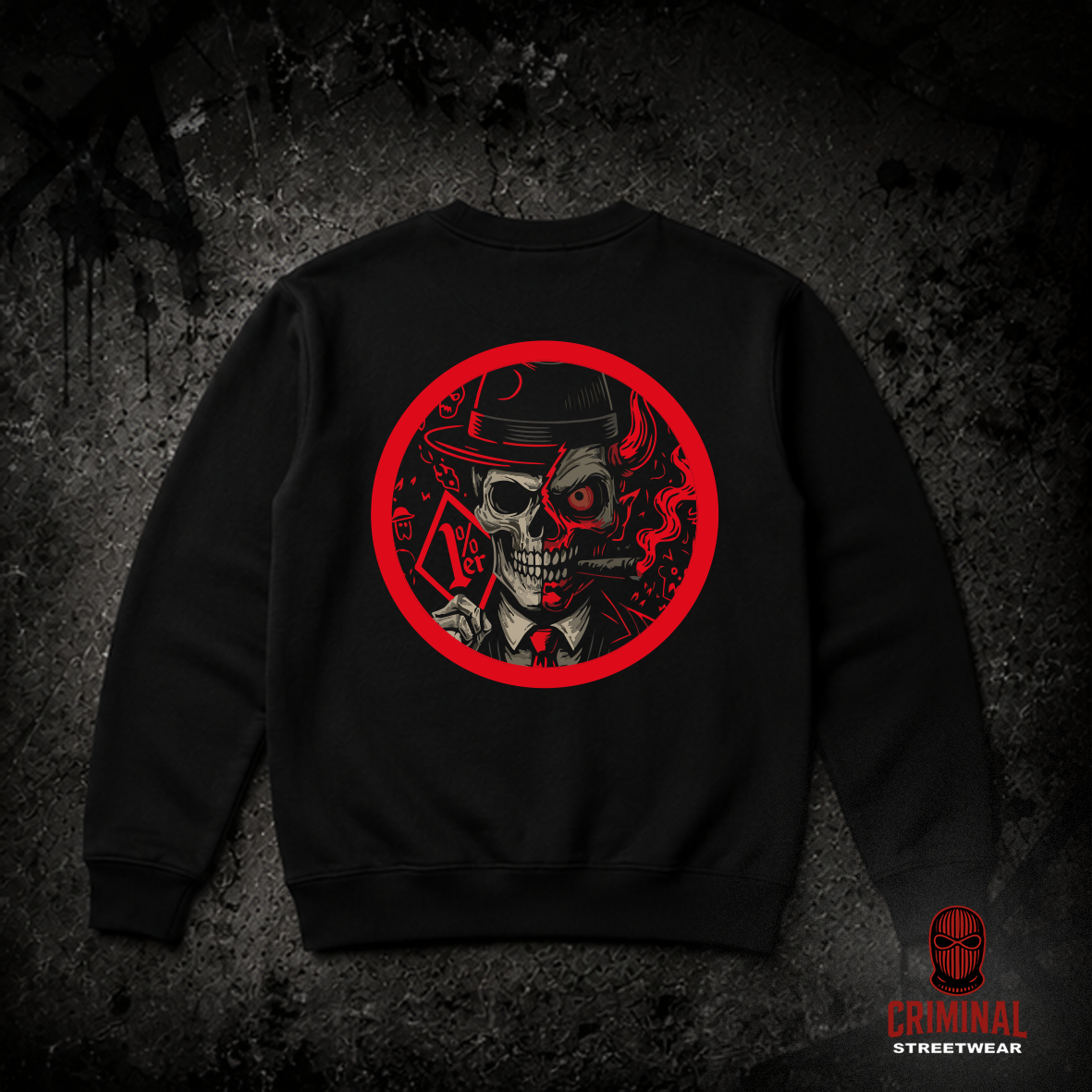 Criminal Streetwear | SNITCHES GET STITCHES Sweater – Black