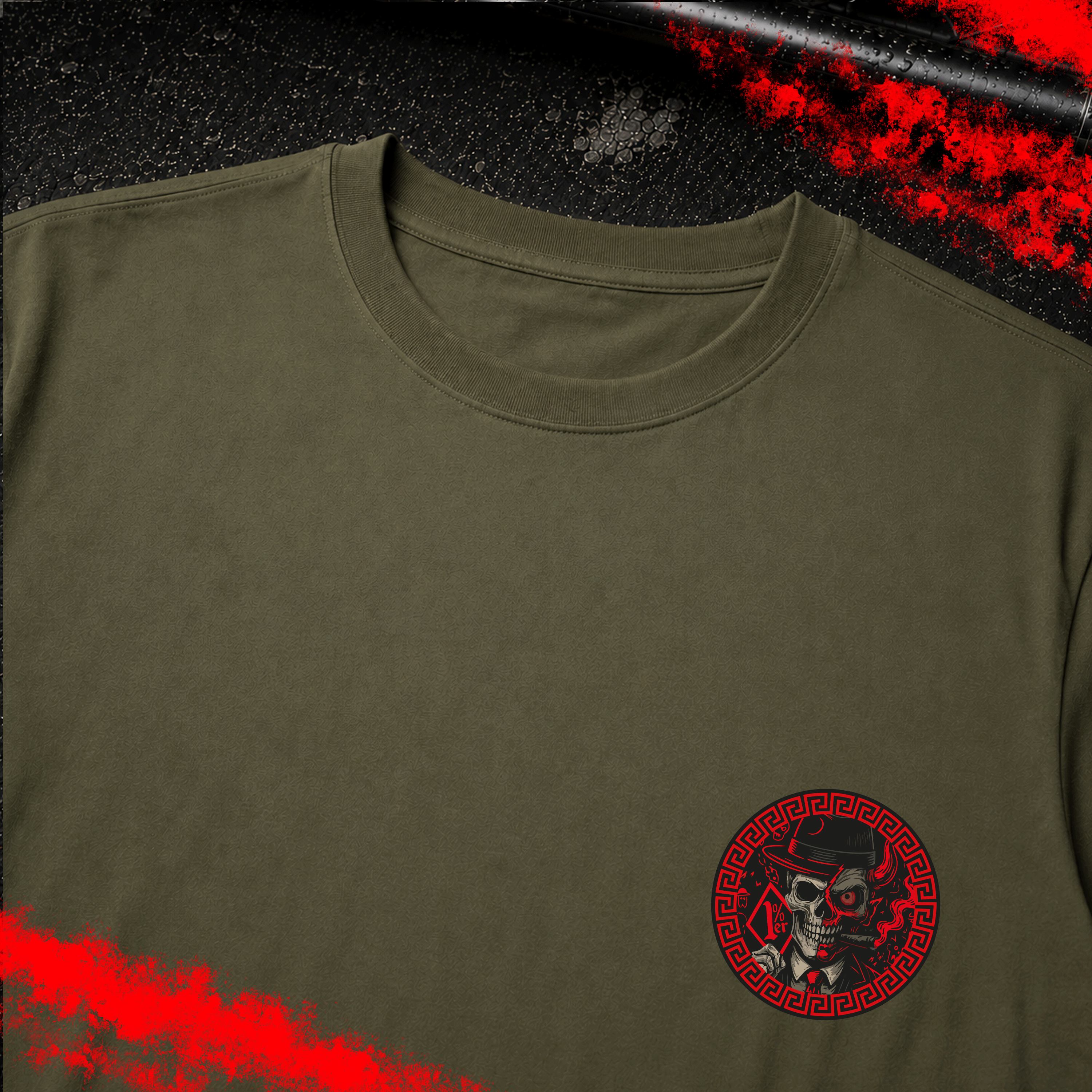Criminal Streetwear | VERSAC'RIM'E | Tshirt | Oliv